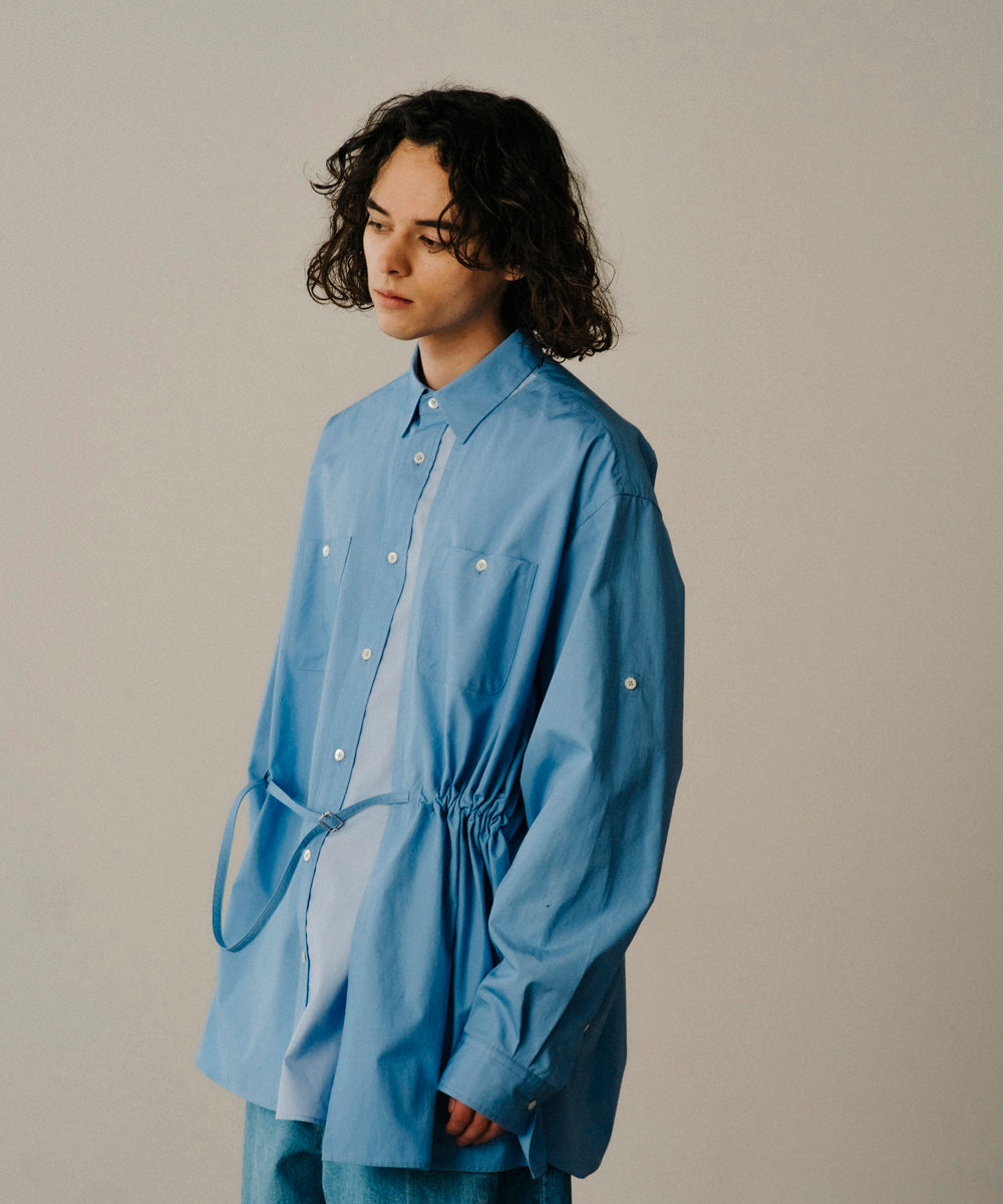 ASSYMETRICAL BELTED SHIRT