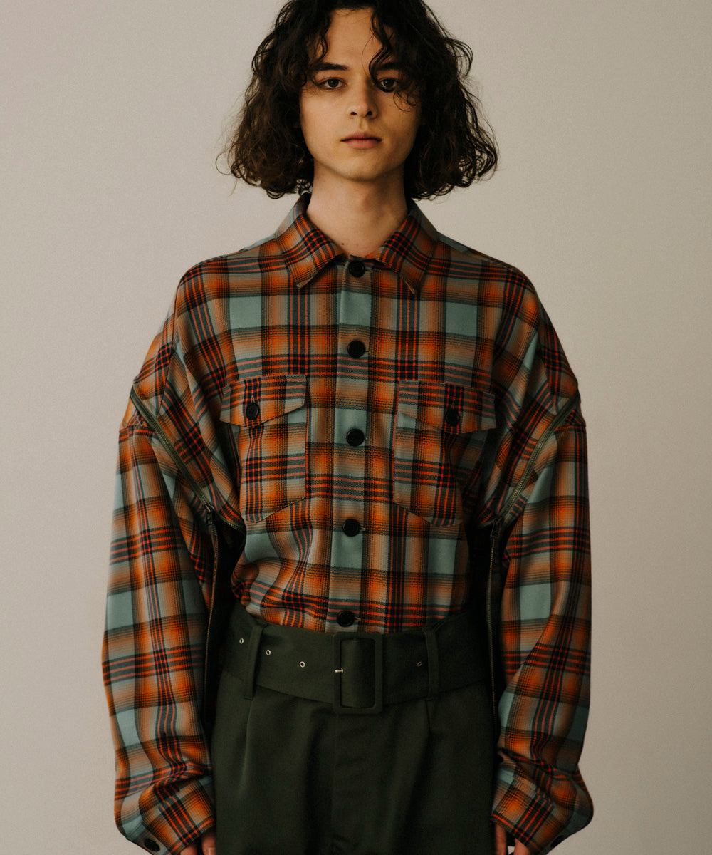 CHECK ZIPPER SHIRT
