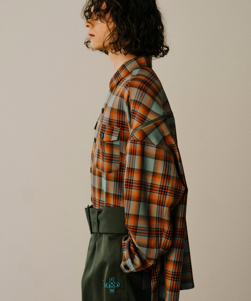 CHECK ZIPPER SHIRT