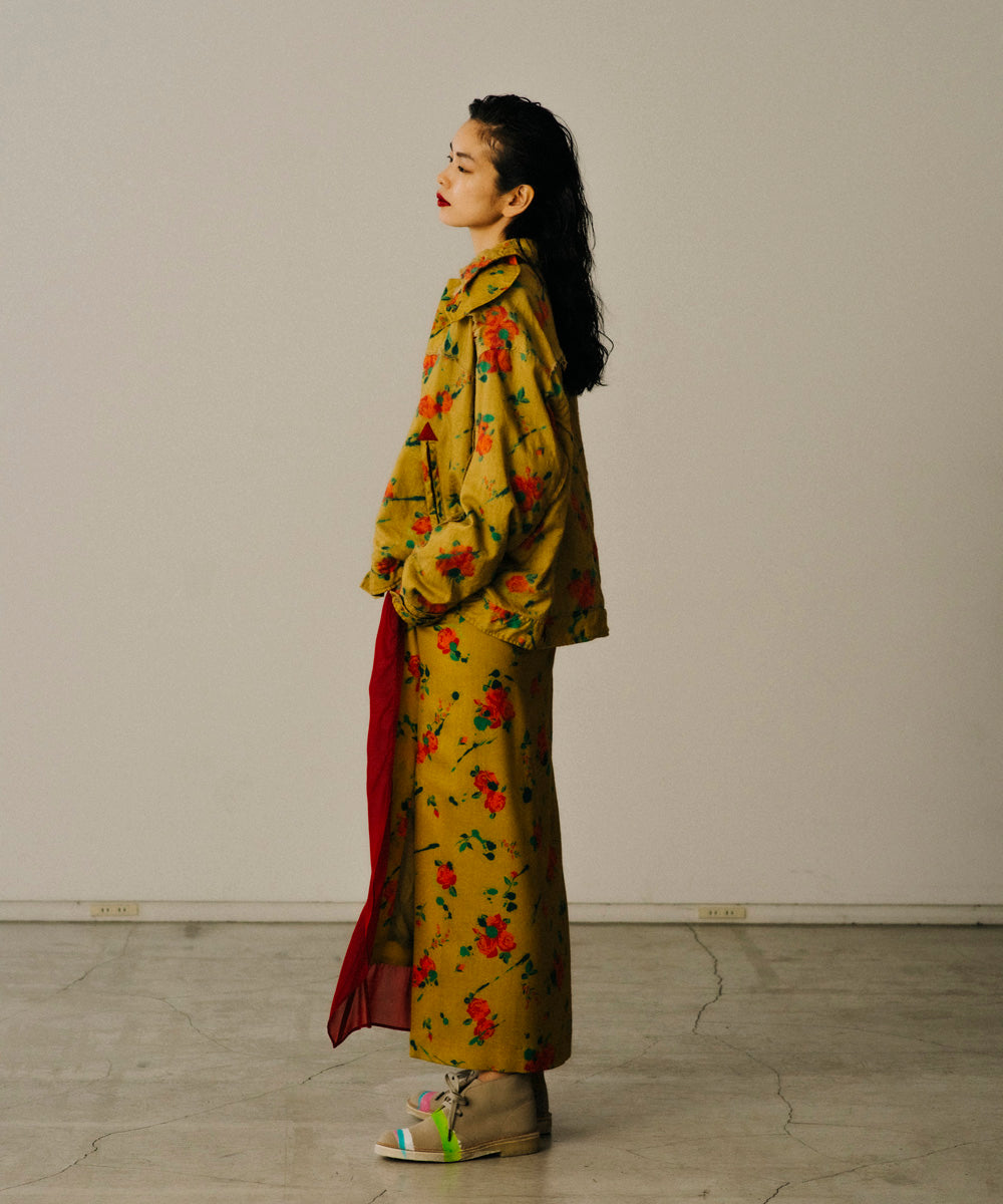 ORIGINAL FLOWER PRINT SHURUNKEN JACKET
