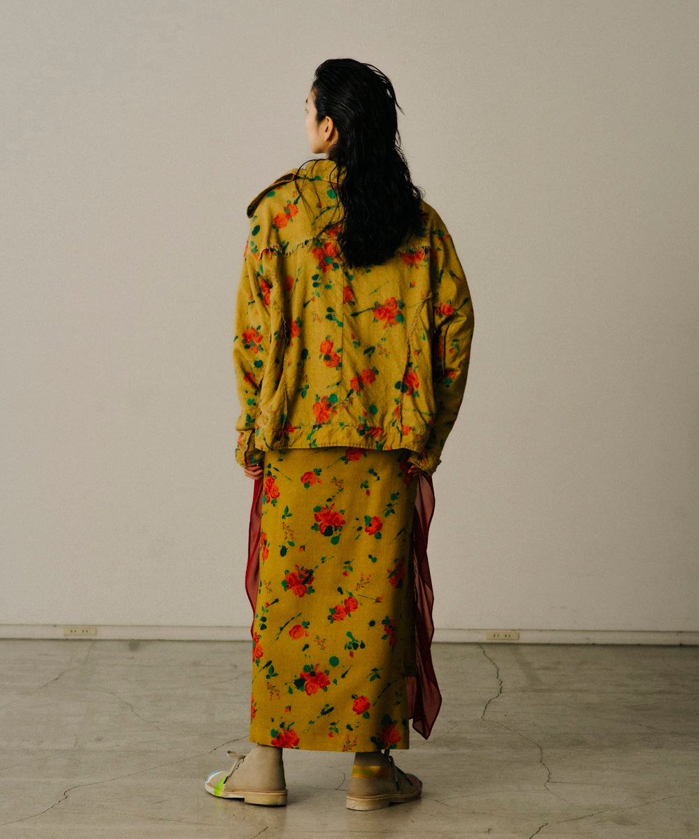 ORIGINAL FLOWER PRINT SHURUNKEN JACKET