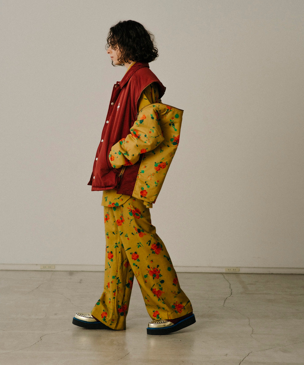 ORIGINAL FLOWER PRINT WOOL PANTS