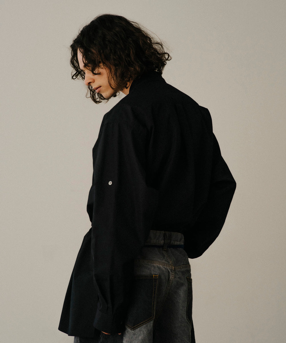ASSYMETRICAL BELTED SHIRT