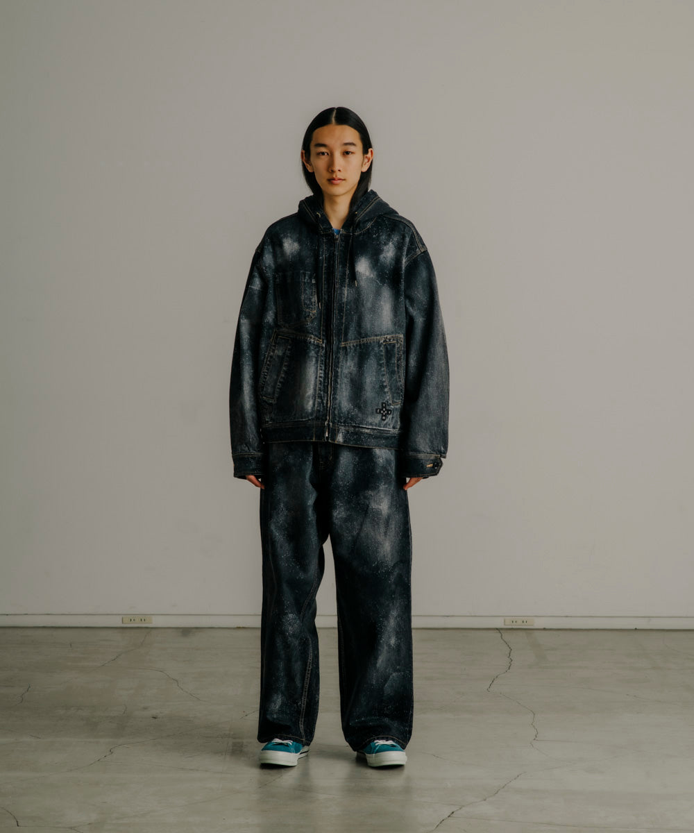 facetasm hood denim jacket