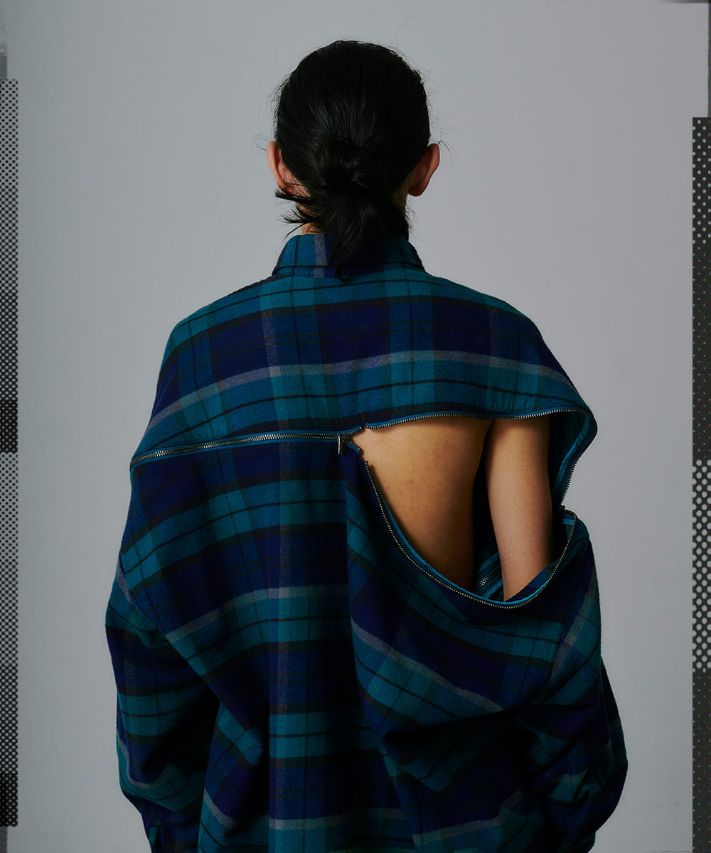 CHECK ZIPPER SHIRT