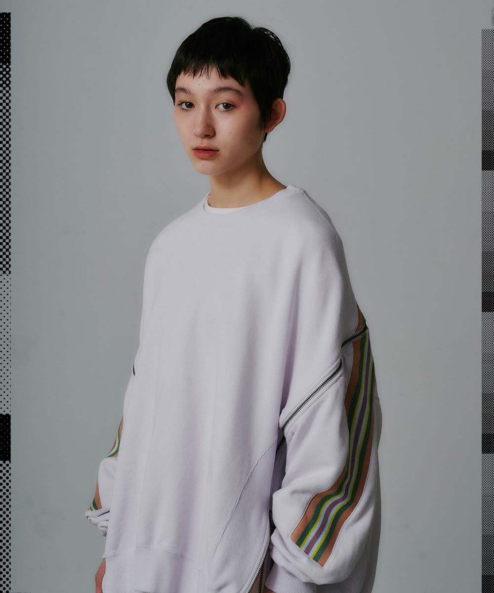 ZIPPER RIB SWEAT