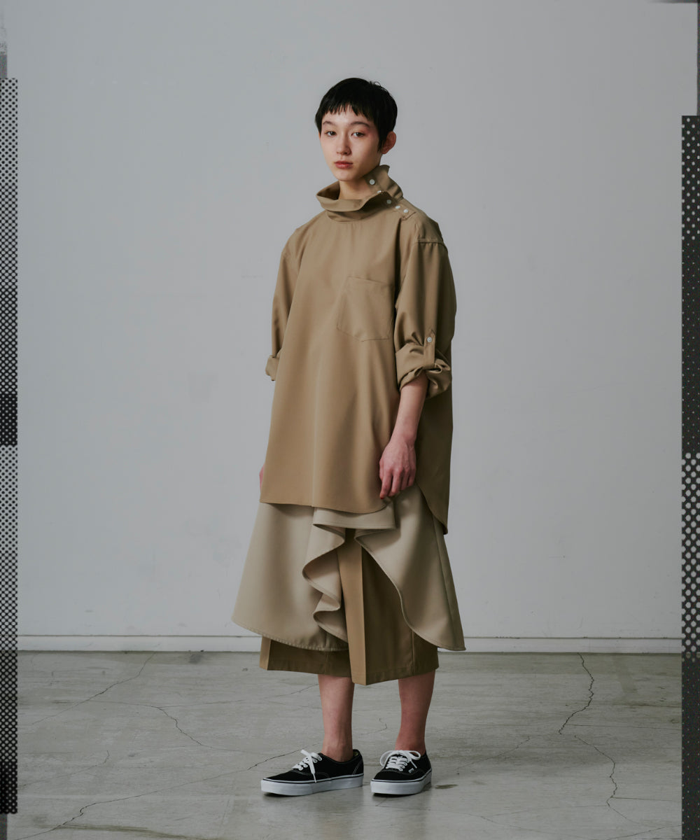 WOOL HIGH NECK SHIRT