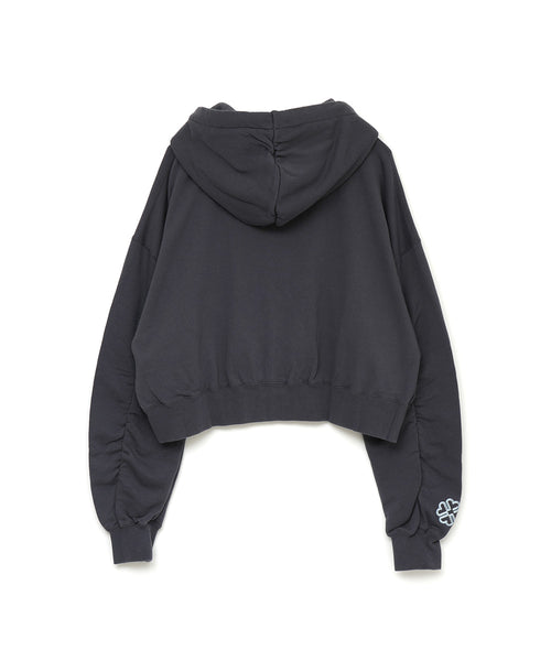 CROPPED ZIP-UP HOODIE
