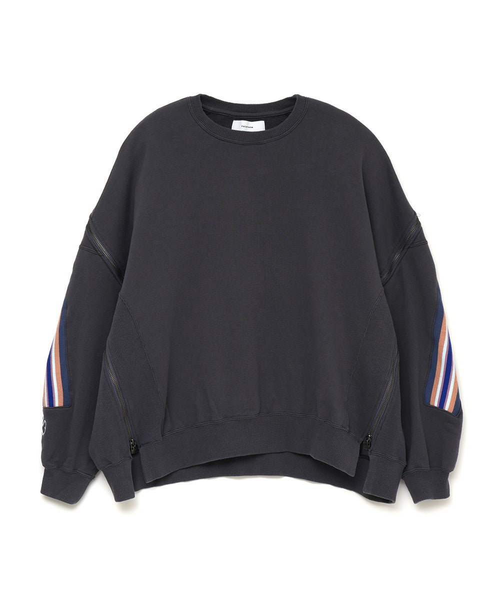 ZIPPER RIB SWEAT