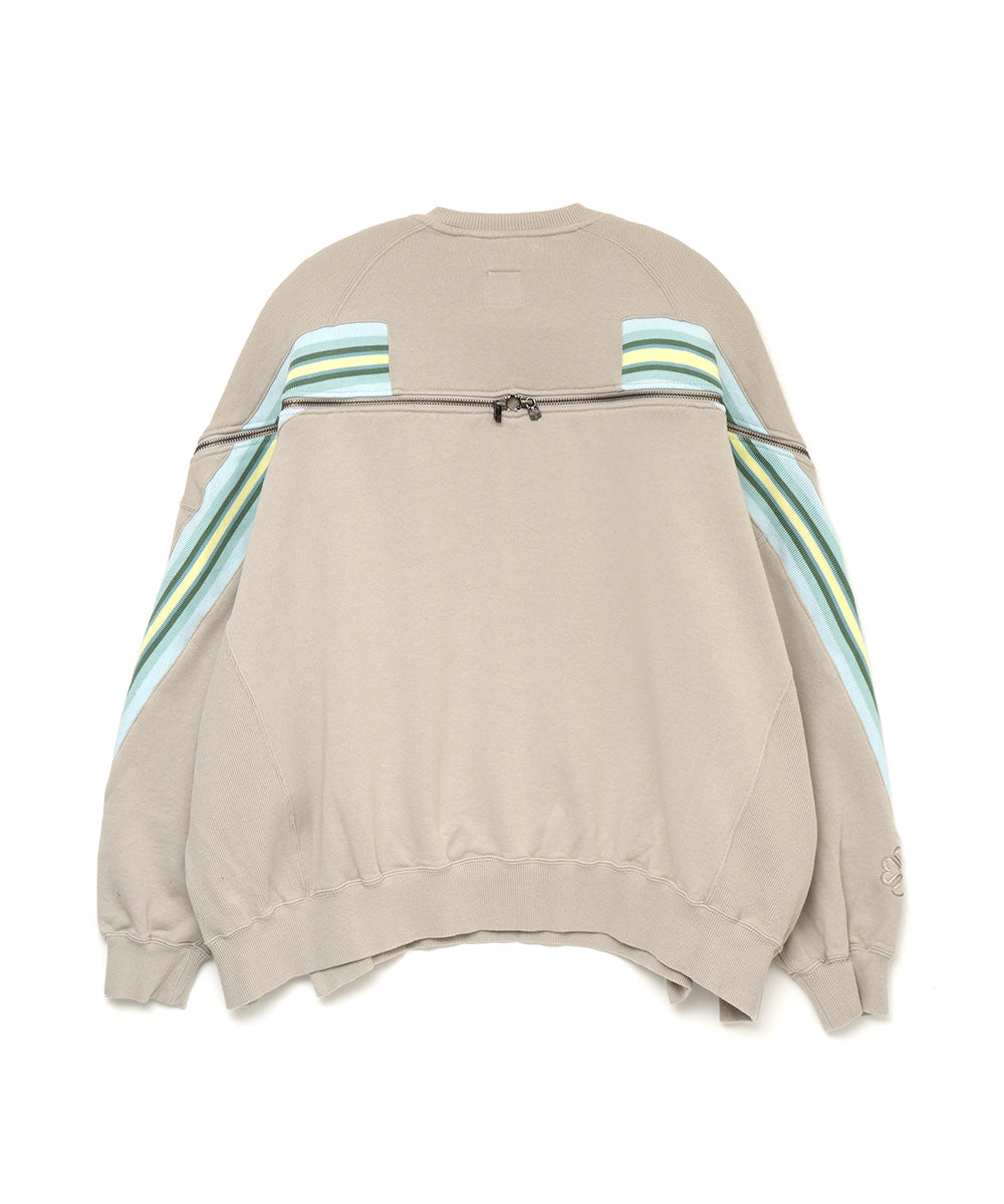 ZIPPER RIB SWEAT