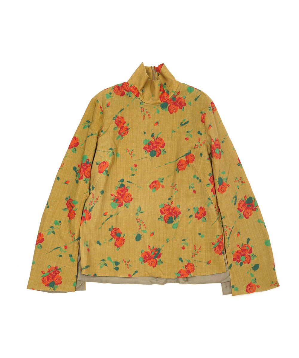 ORIGINAL FLOWER PRINT HIGH NECK TOP