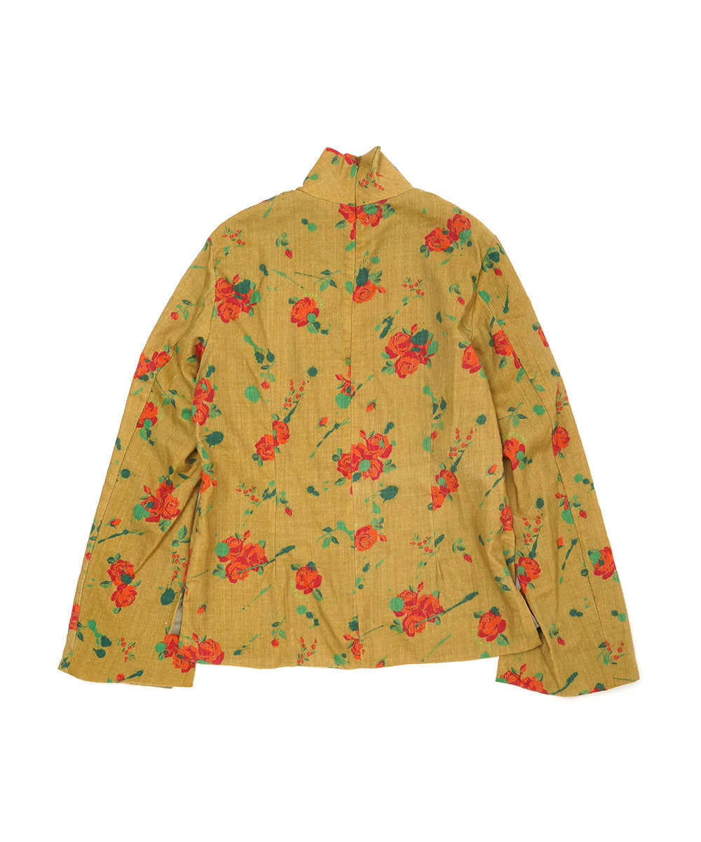 ORIGINAL FLOWER PRINT HIGH NECK TOP