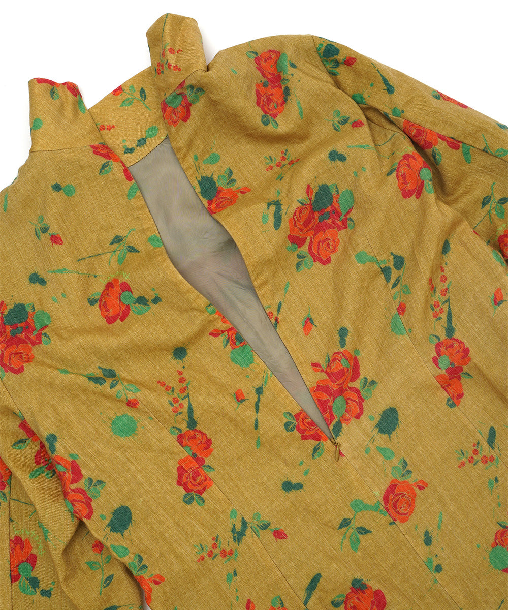 ORIGINAL FLOWER PRINT HIGH NECK TOP