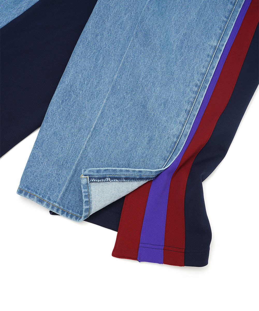 JERSEY MERGING DENIM PANTS
