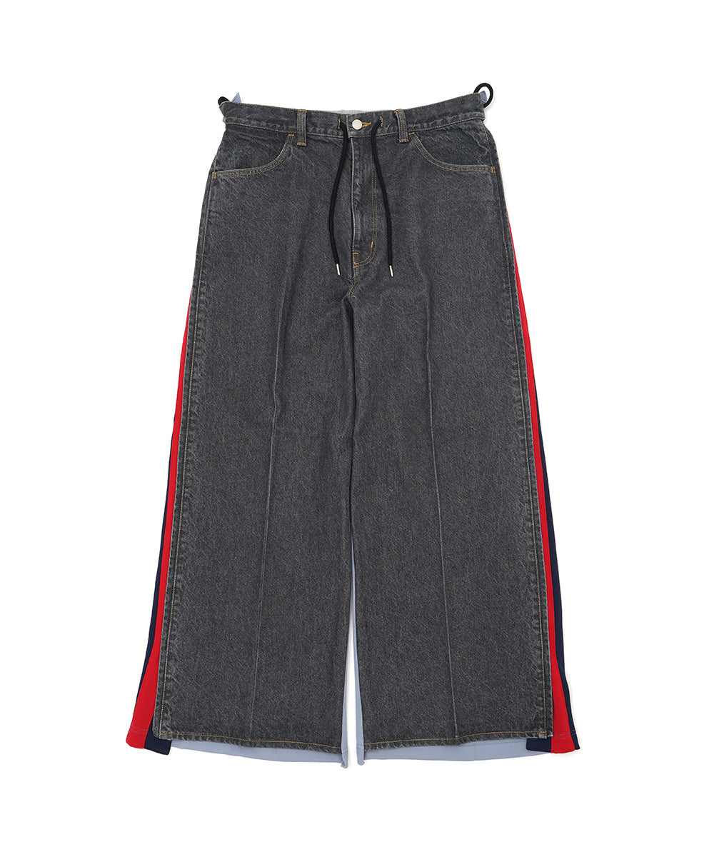 JERSEY MERGING DENIM PANTS