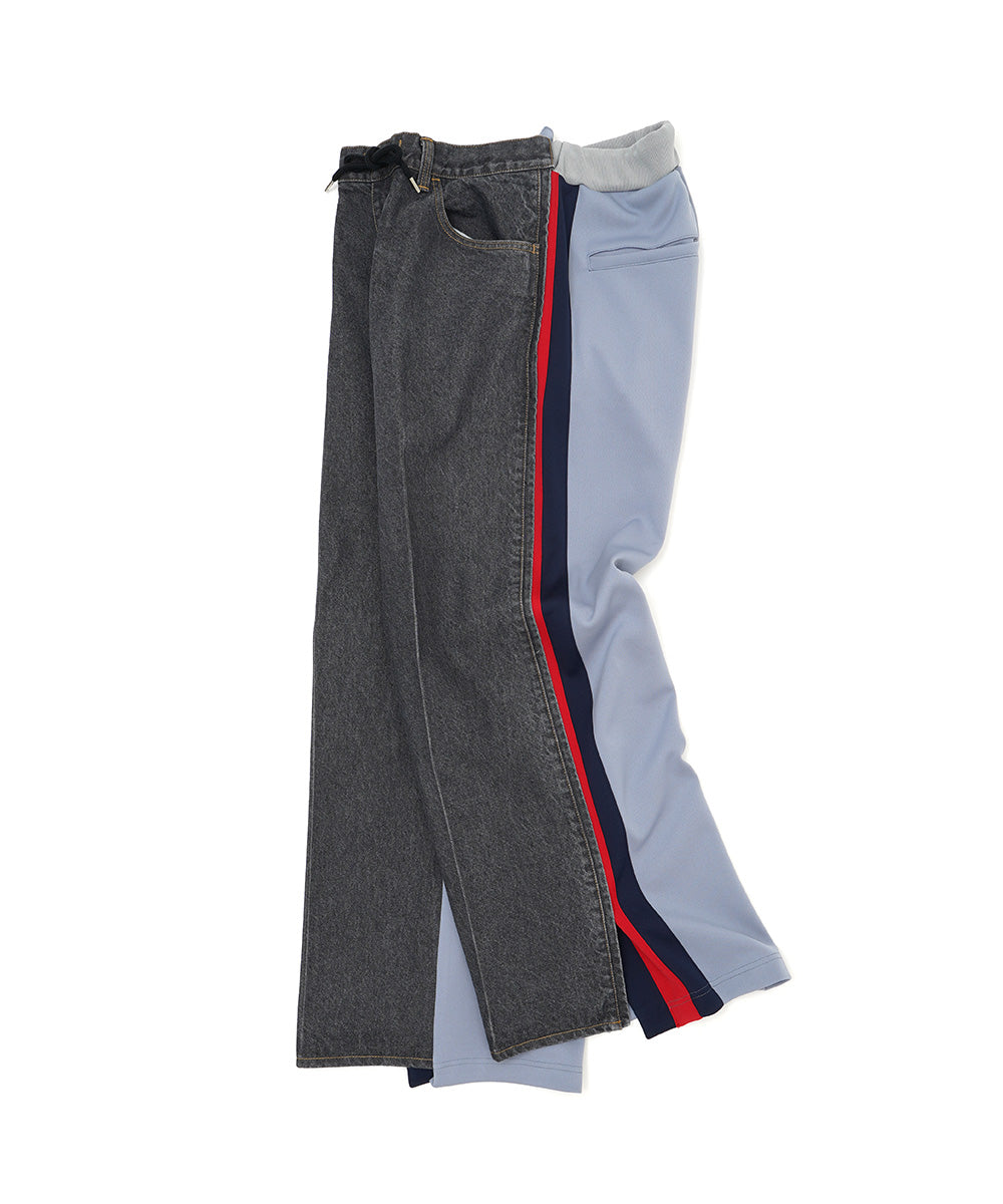 JERSEY MERGING DENIM PANTS