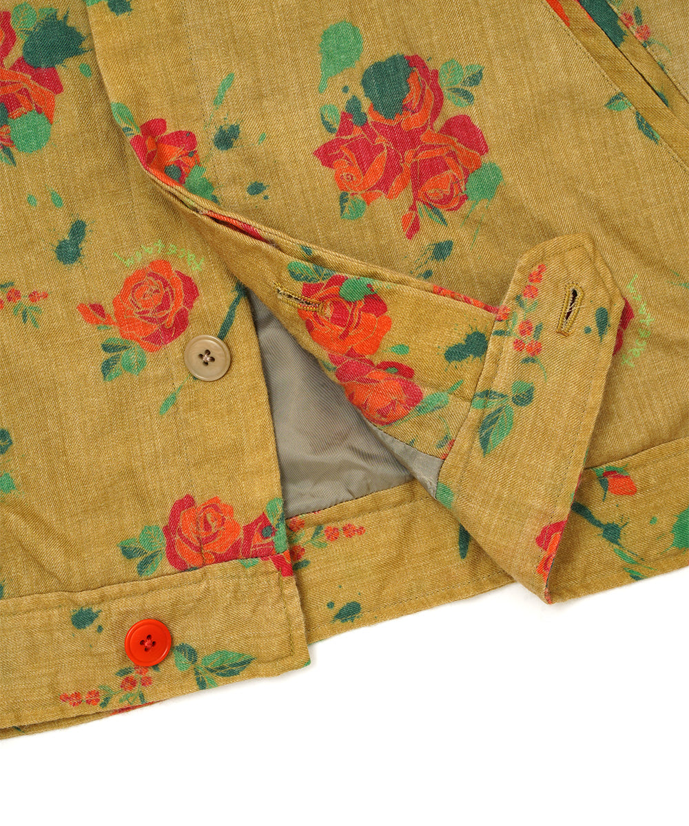 ORIGINAL FLOWER PRINT SHURUNKEN JACKET