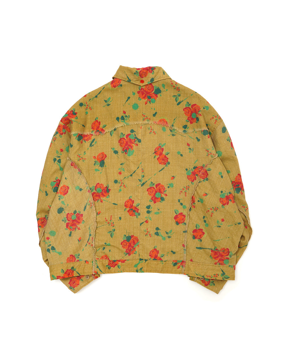 ORIGINAL FLOWER PRINT SHURUNKEN JACKET