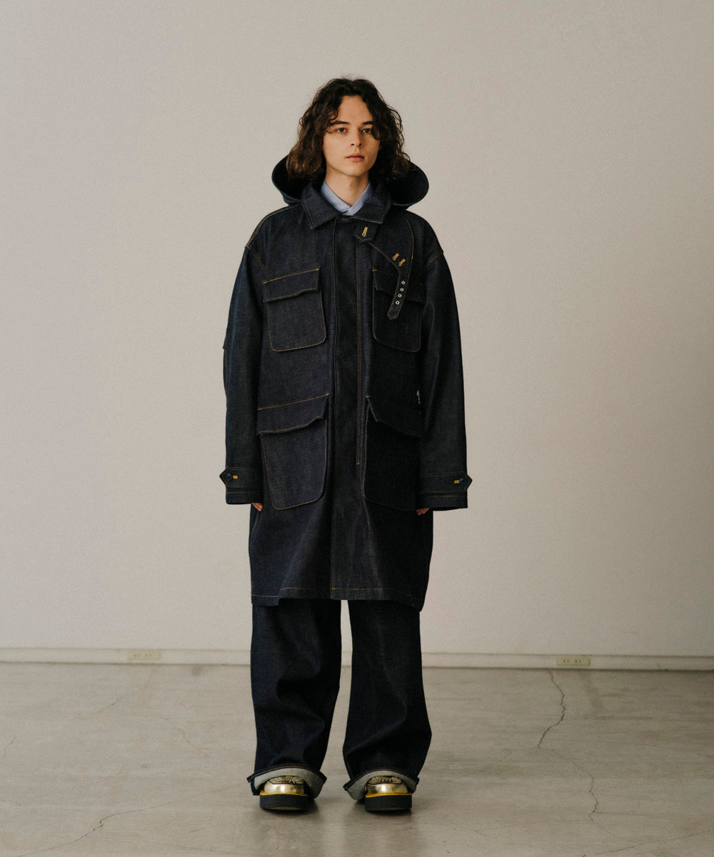 DENIM MILITARY COAT