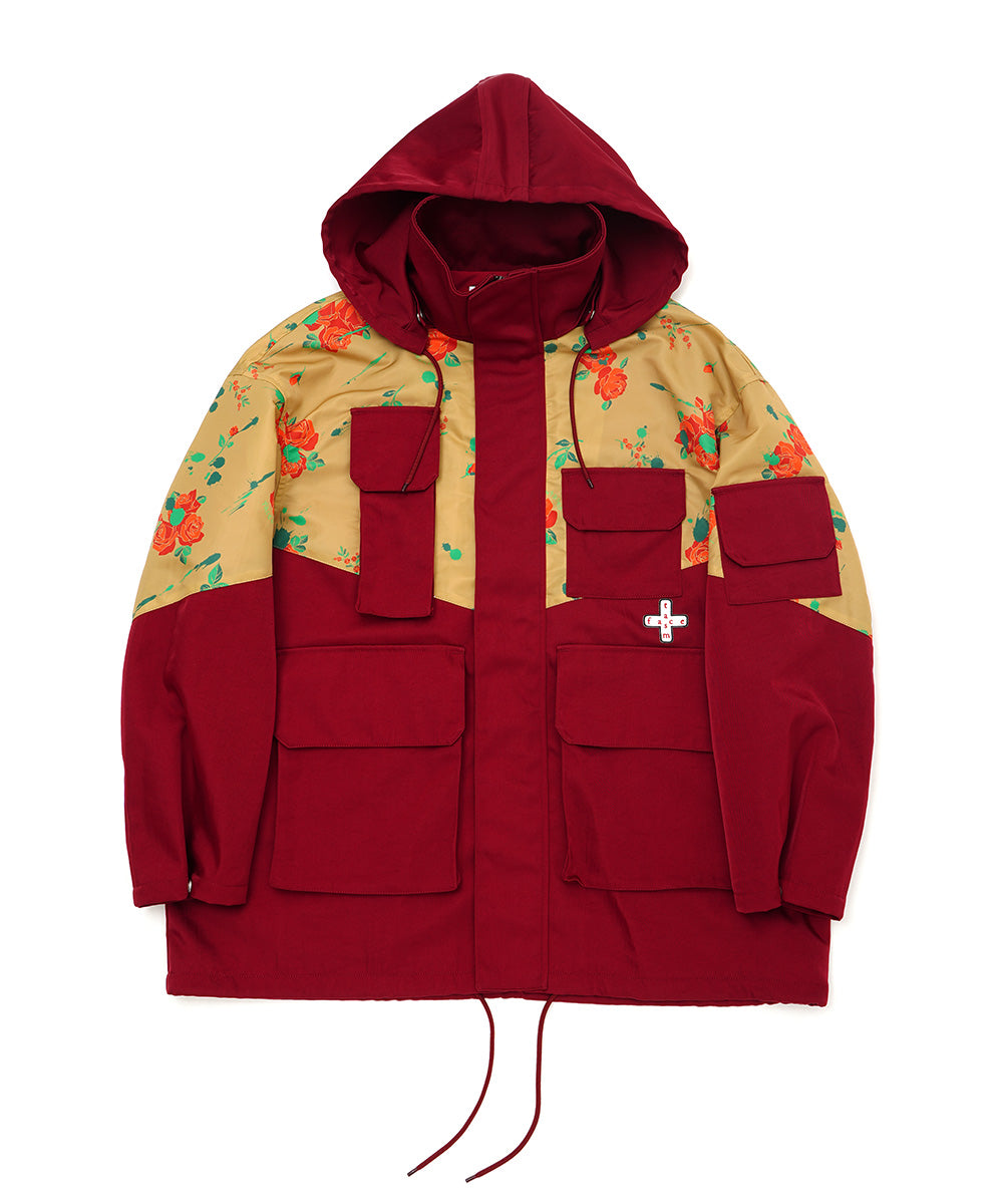 ORIGINAL FLOWER PRINT HIGH NECK JACKET