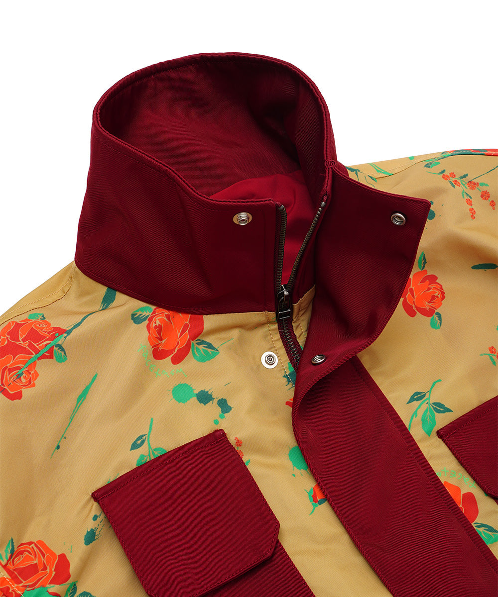 ORIGINAL FLOWER PRINT HIGH NECK JACKET