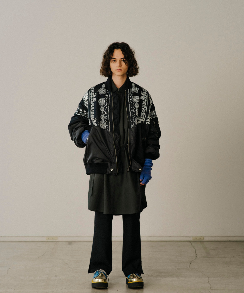 WOOL SLIT PANTS