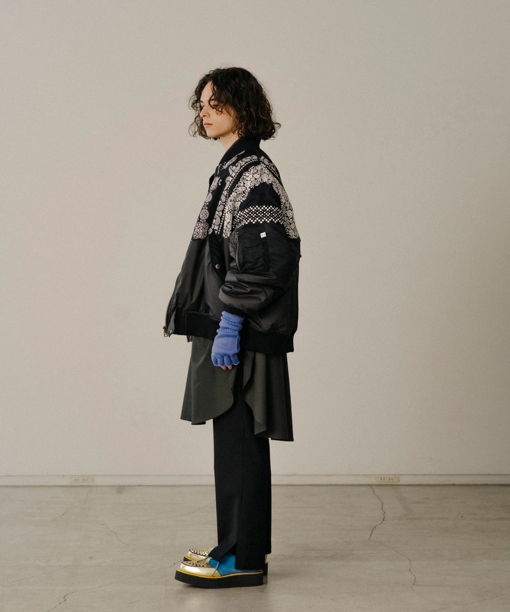 WOOL SLIT PANTS