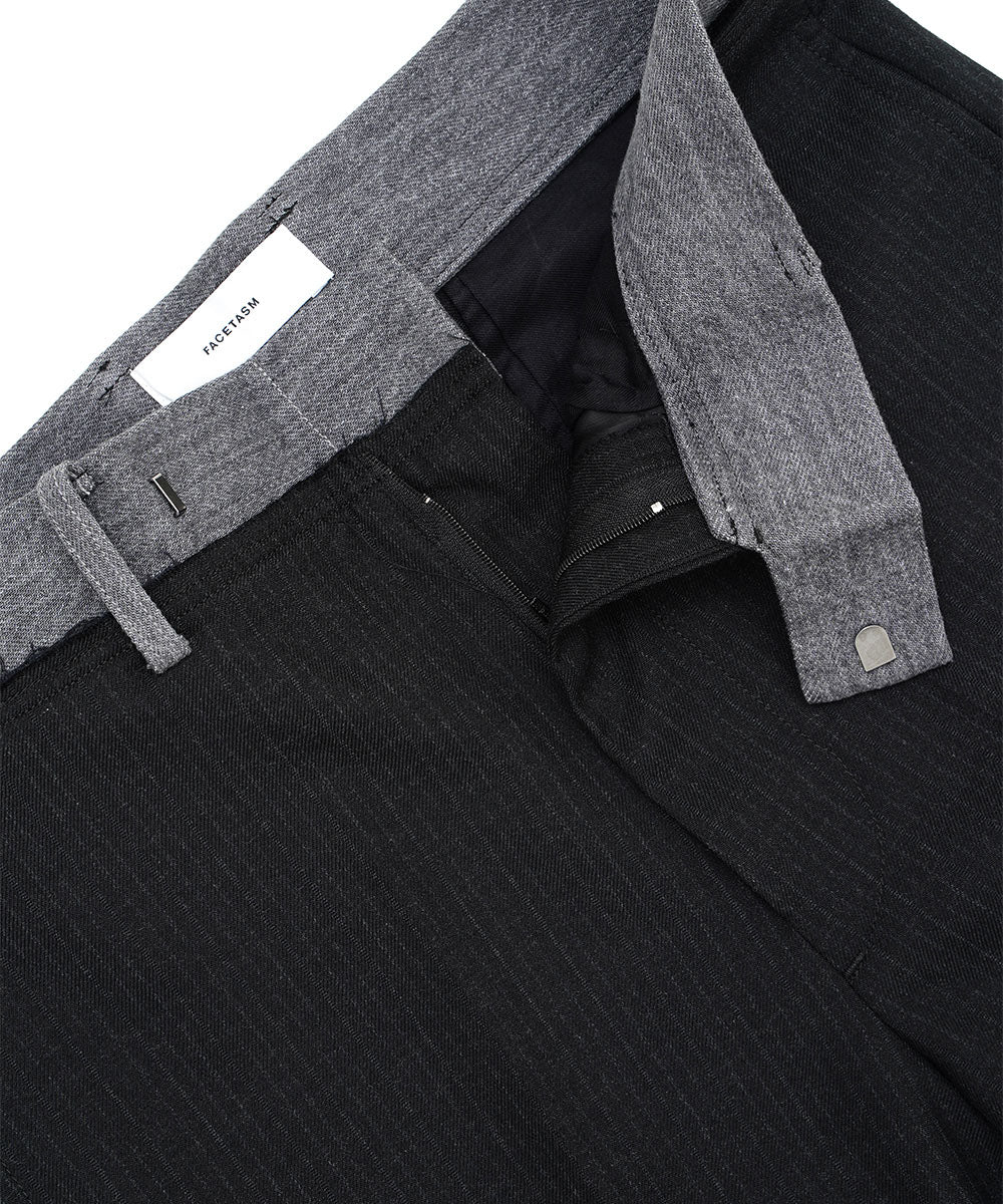 WOOL SLIT PANTS