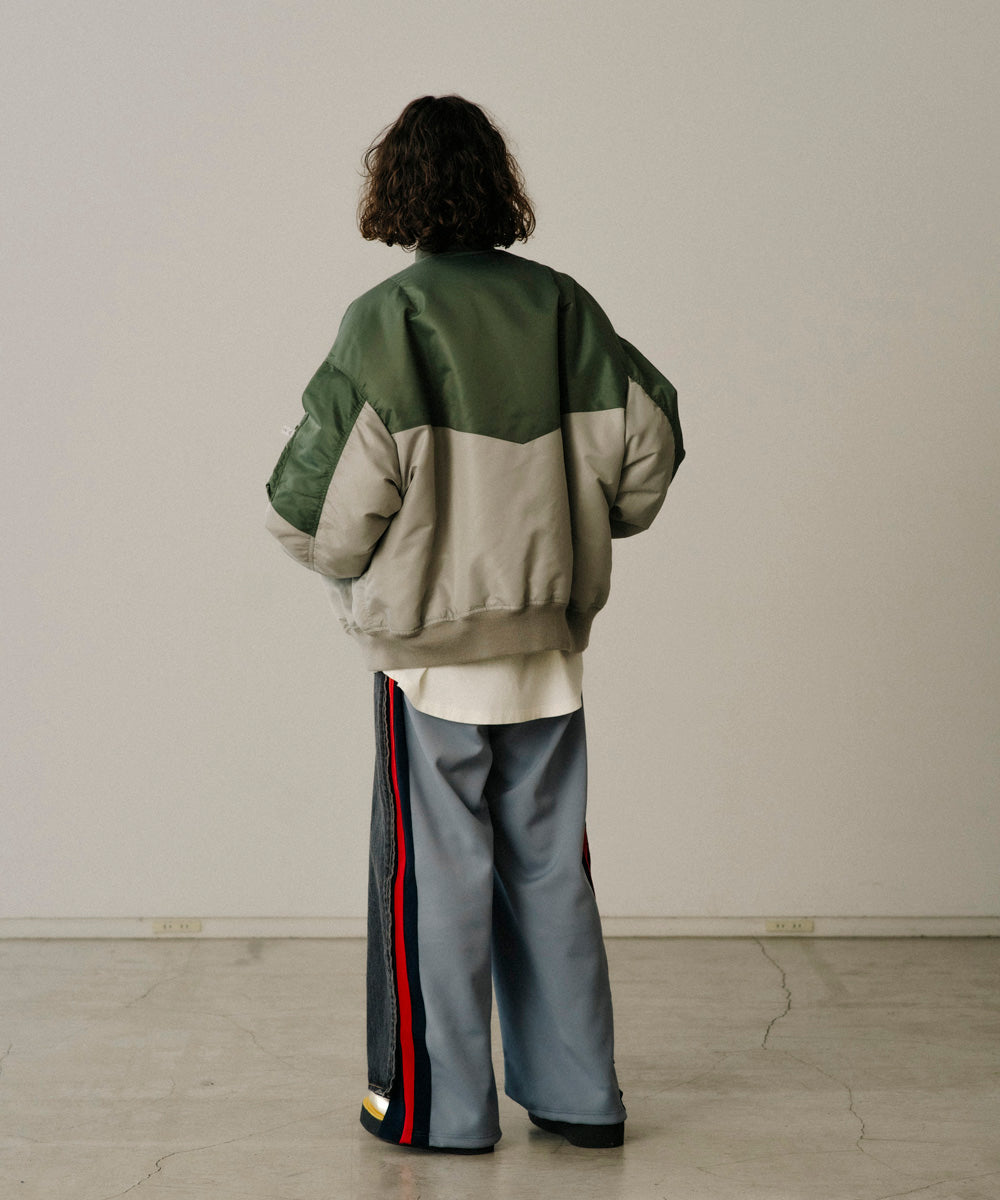 JERSEY MERGING DENIM PANTS