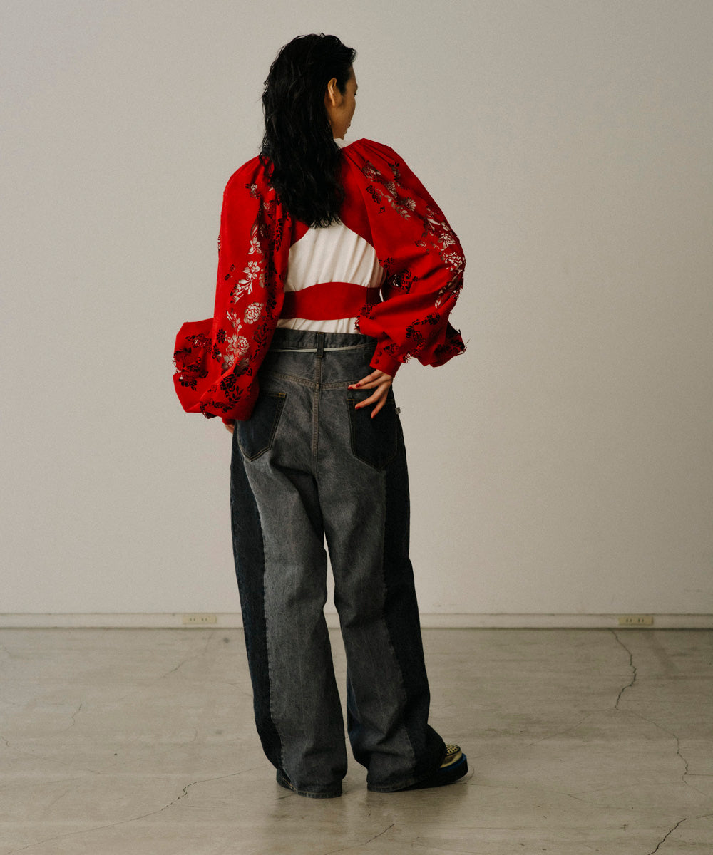 PATCHWORK DENIM PANTS