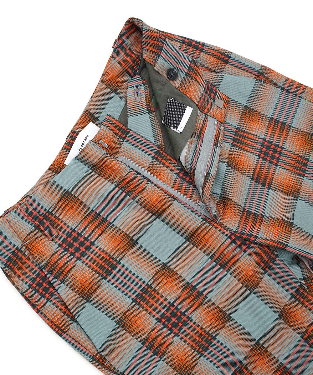 ORIGINAL CHECK WOOL FRINGE PANTS