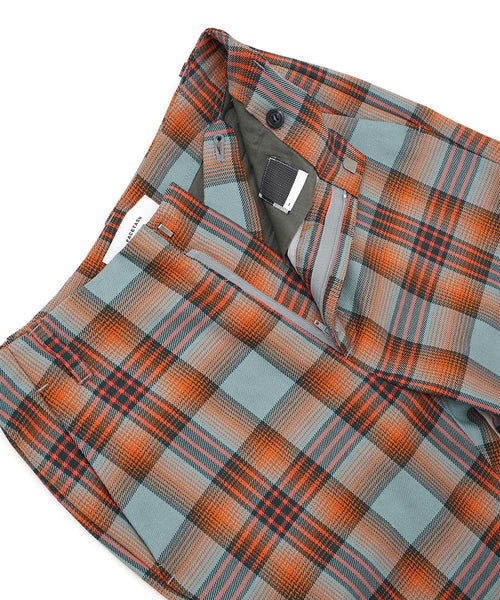 ORIGINAL CHECK WOOL FRINGE PANTS