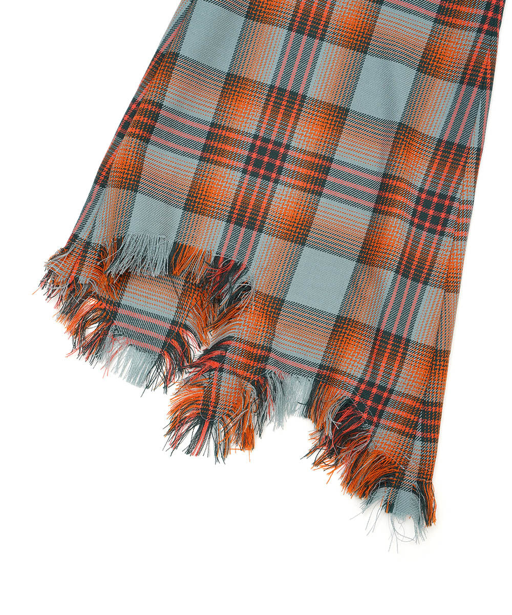 ORIGINAL CHECK WOOL FRINGE PANTS