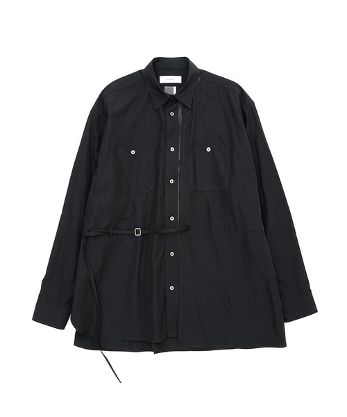 ASSYMETRICAL BELTED SHIRT
