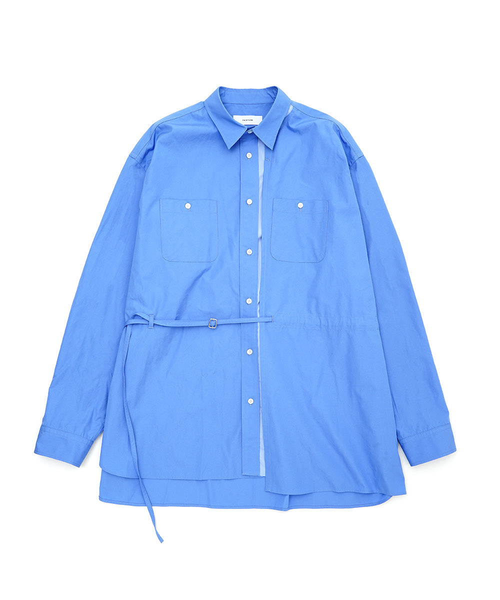 ASSYMETRICAL BELTED SHIRT
