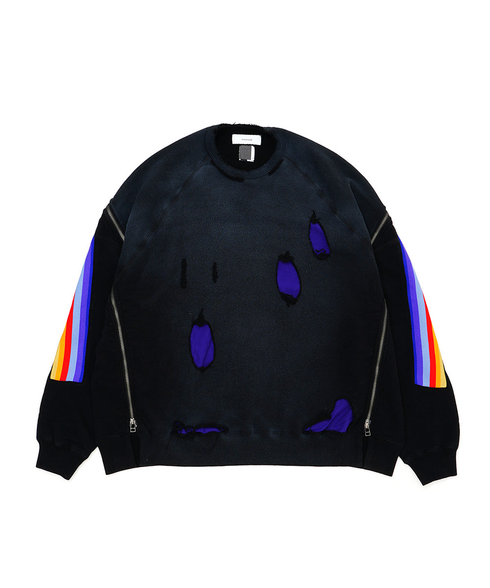 ZIPPER RIB SWEAT