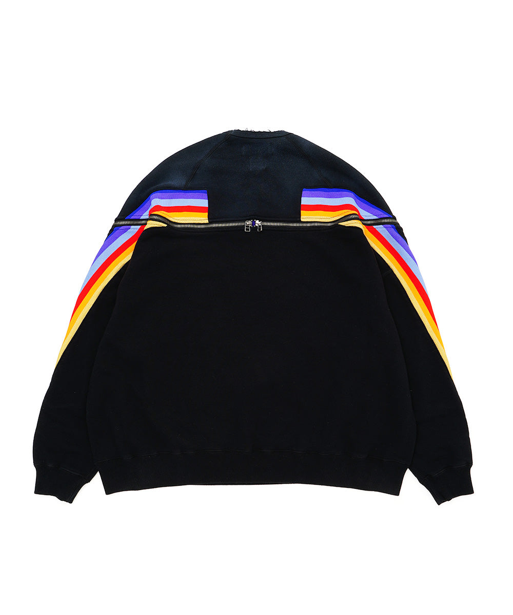 ZIPPER RIB SWEAT
