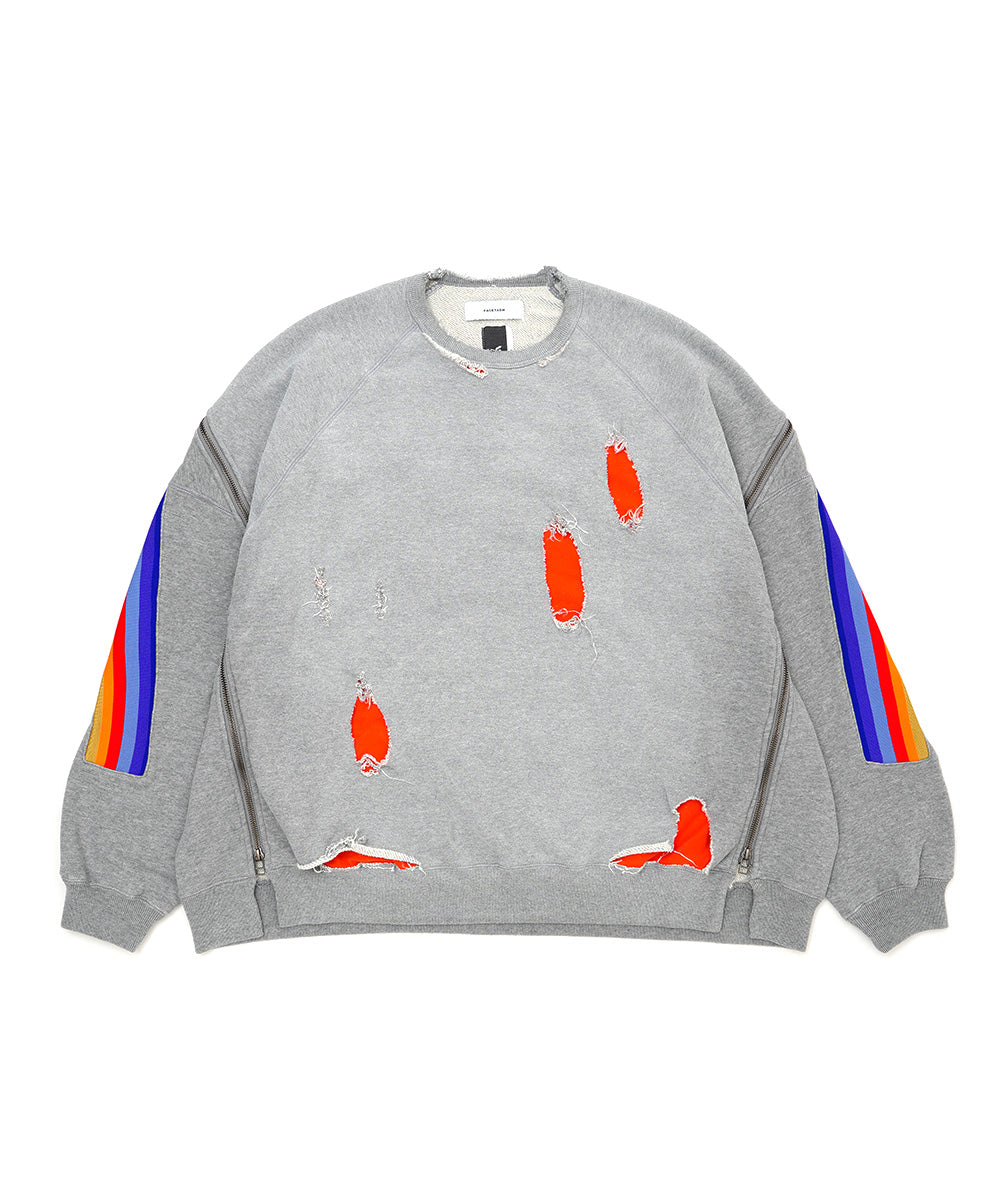 ZIPPER RIB SWEAT
