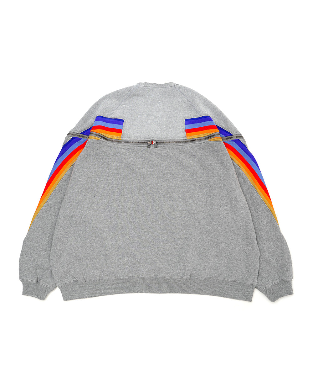 ZIPPER RIB SWEAT