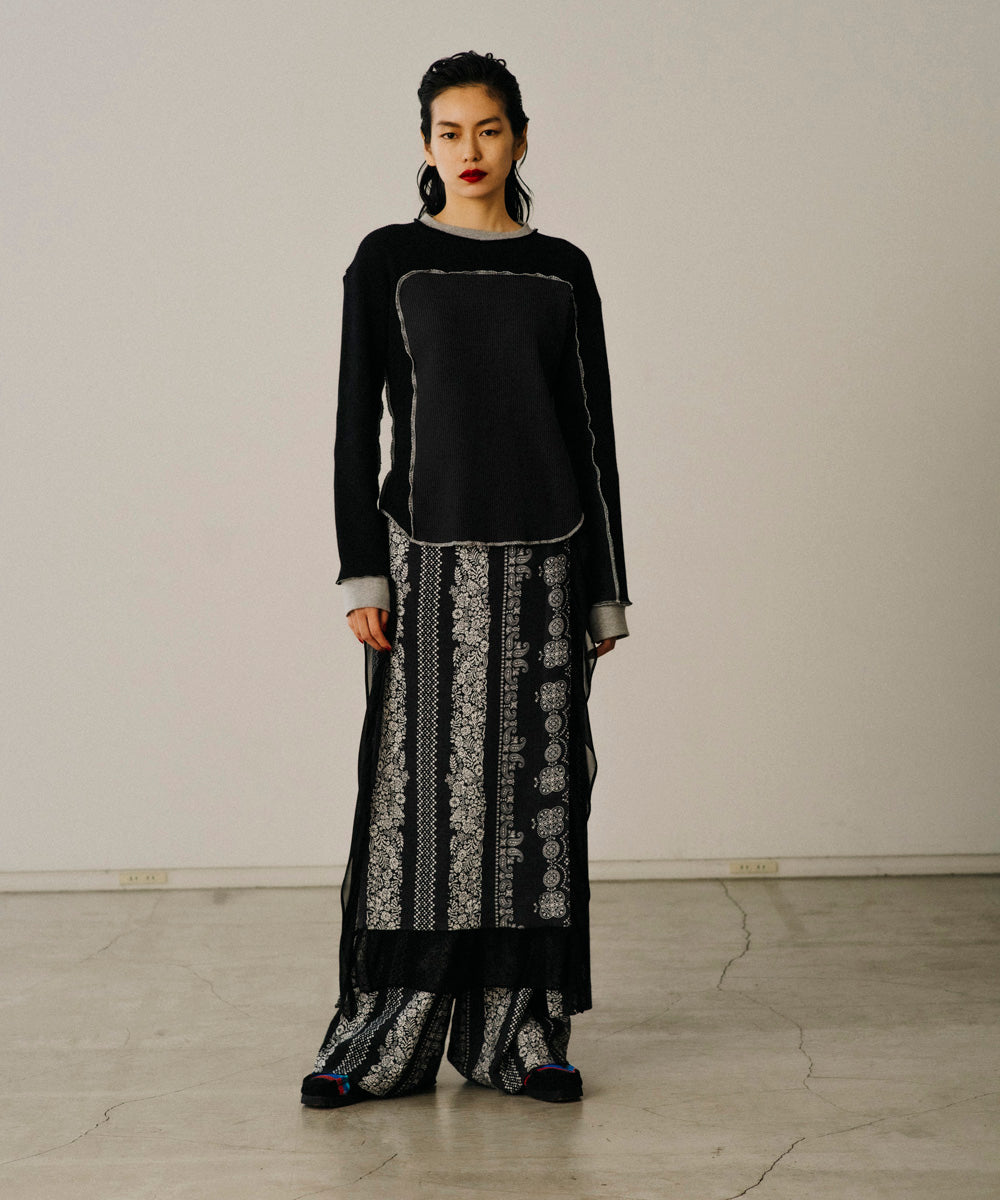 ASSYMETRICAL PATCHWORK LONG SLEEVE