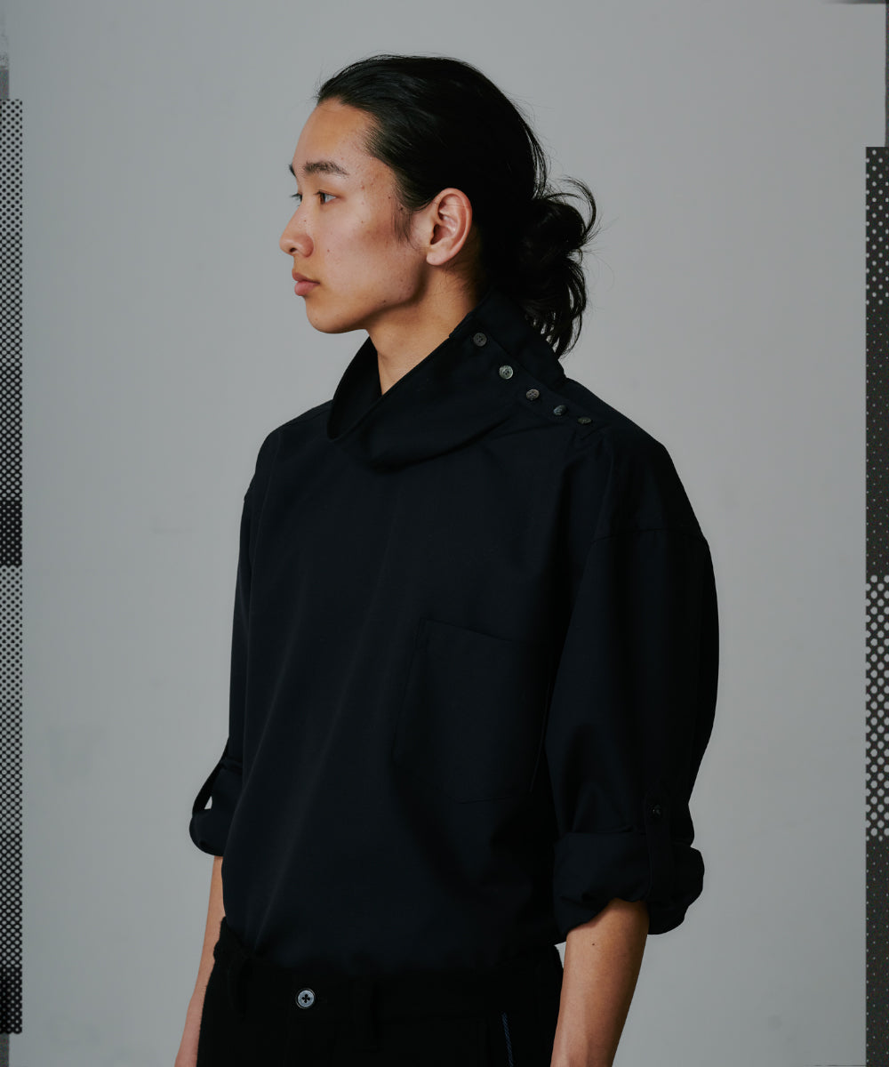 WOOL HIGH NECK SHIRT