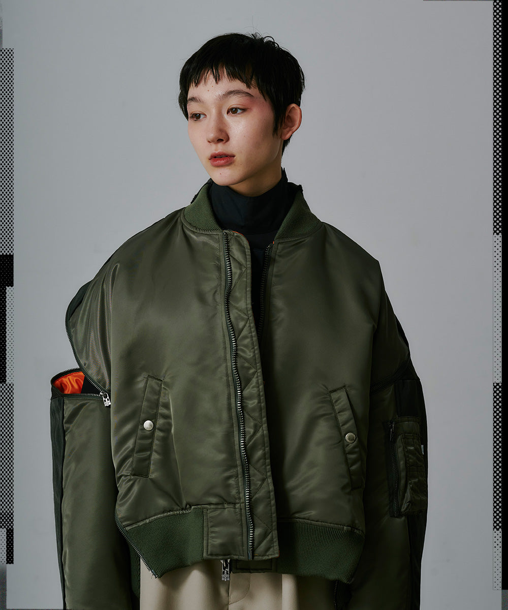 DISTORTED ZIPPER MA-1