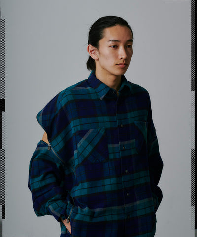 CHECK ZIPPER SHIRT