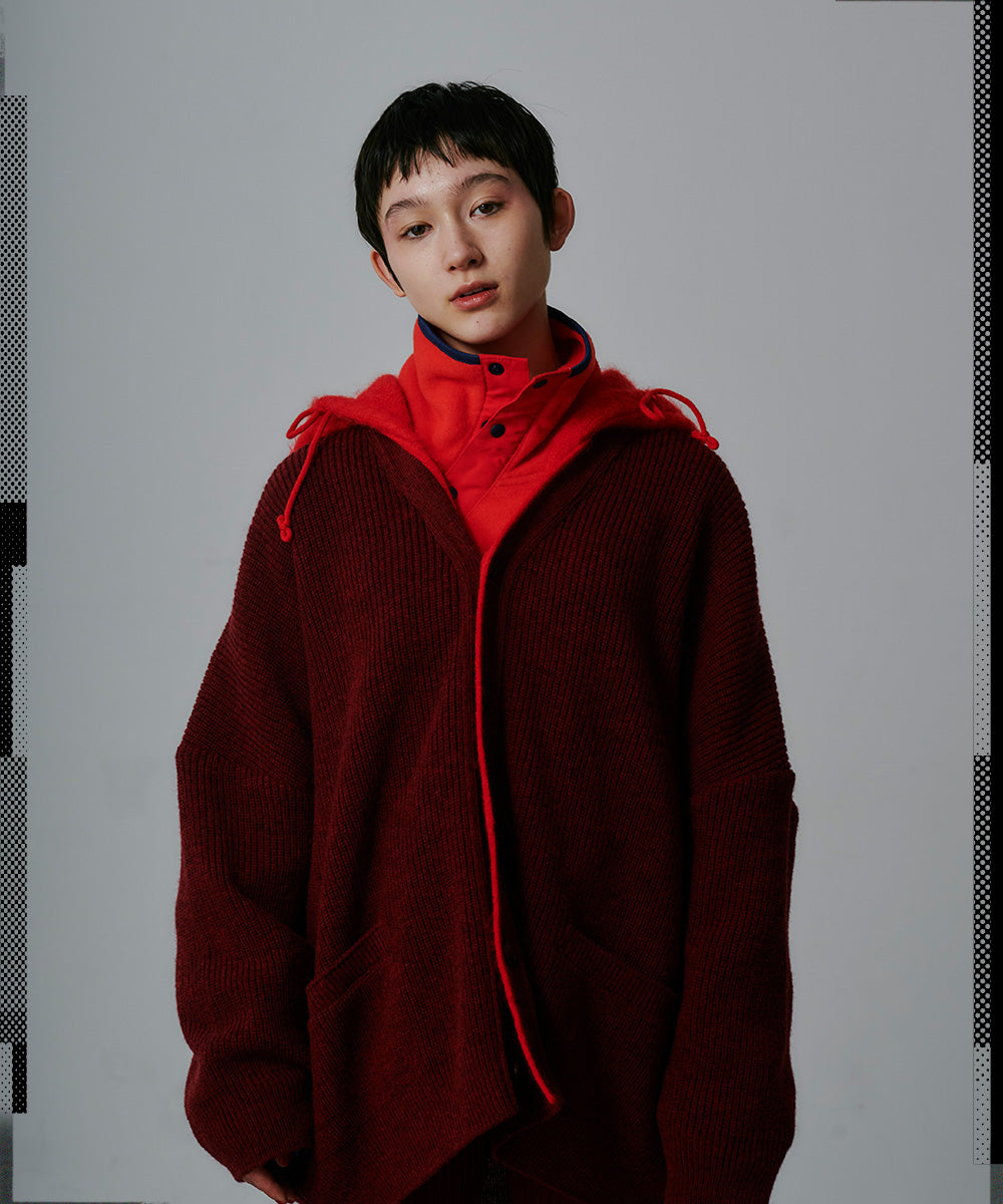 HOODED CARDIGAN
