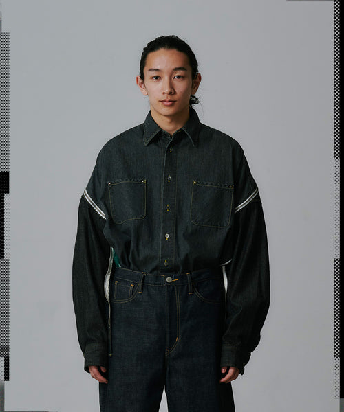 DENIM ZIPPER SHIRT