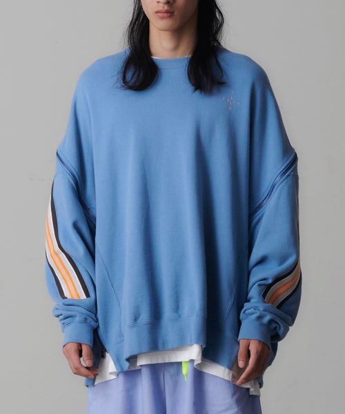 ZIPPER RIB SWEAT