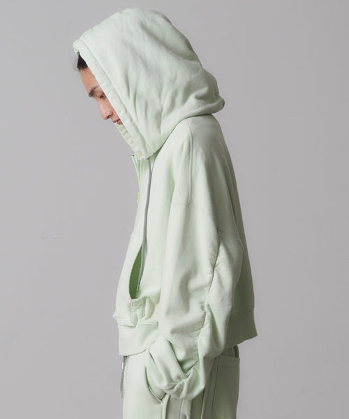 CROPPED ZIP-UP HOODIE