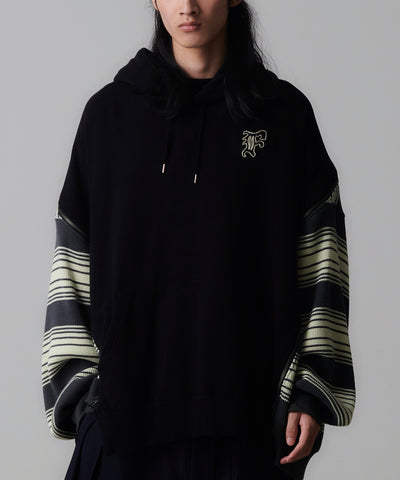 WAFFLE KNIT ZIP HOODIE