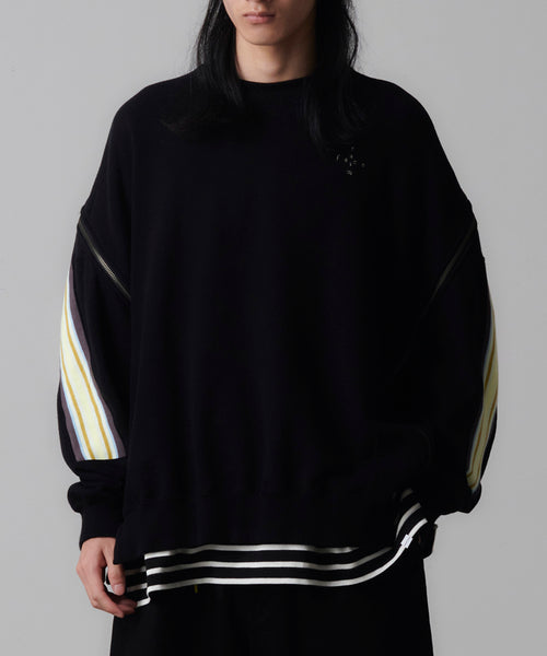 ZIPPER RIB SWEAT