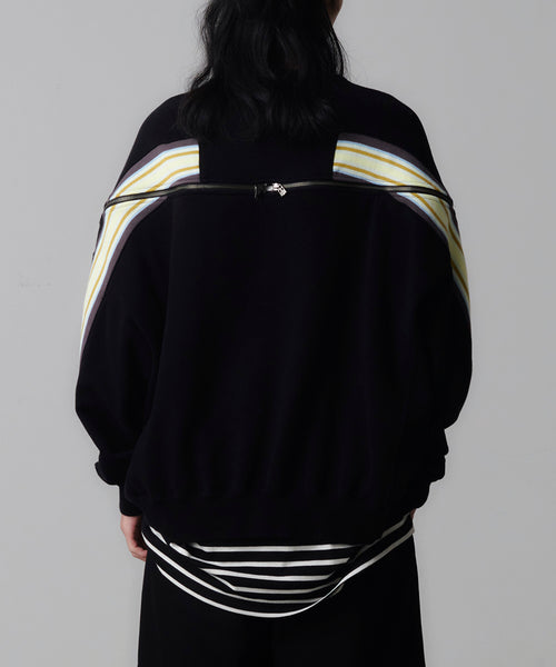 ZIPPER RIB SWEAT